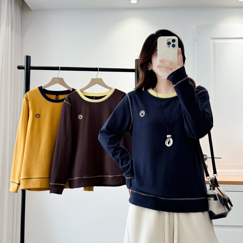 Ženski dukser kapuljača s osmijehom šavom na dvostranoj australskoj fleece tkanini, debeli zimski model, standardna kroj, dugi rukavi