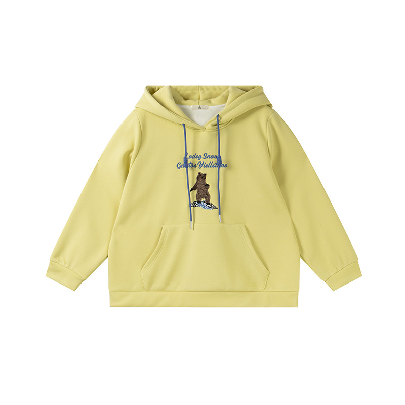 Plusz méretű női kapucnis pulóver, belső fleece-béléssel, hímzett betűkkel (2025 téli kiadás, vastag kötött)