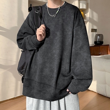 Tie-Dye Hoodie Sweatshirt για άνδρες, στρογγυλός λαιμός, oversized χαλαρή γραμμή, βαμβάκι 71–80%