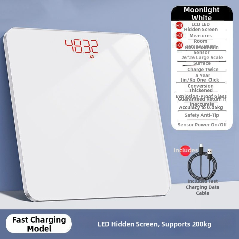 Keha kaal ja keharasvade skaala, koduseks kasutamiseks, täiskasvanutele, lihtne stiil