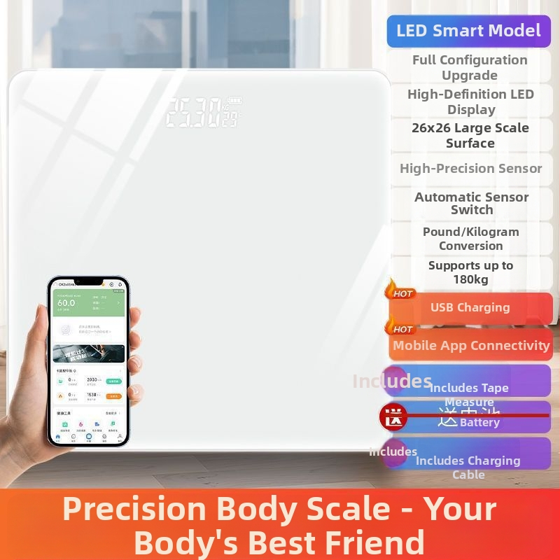 Keha kaal ja keharasvade skaala, koduseks kasutamiseks, täiskasvanutele, lihtne stiil