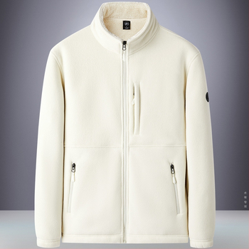 Vyriskas fliso kardiganas su gobtuvu, užtrauktukas, stovimas kaklas, laisvas kirpimas