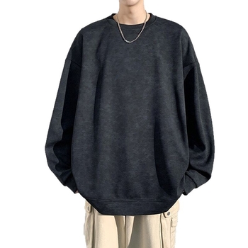 Tie-dye hoodie για άνδρες, στρογγυλός λαιμός, βαμβάκι 71–80%, oversized, μακριά μανίκια, φθινοπωρινό casual