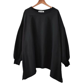 Дамски топ със свободна кройка, кръгло деколте, дълги ръкави, японско-корейски стил, полиестер