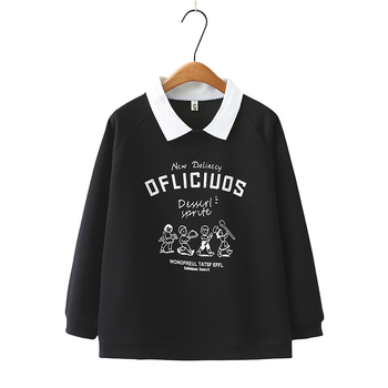 Ženski polo ovratnik pulover-sweatshirt, pamuk 50-70%, dugi rukavi, proljeće 2024