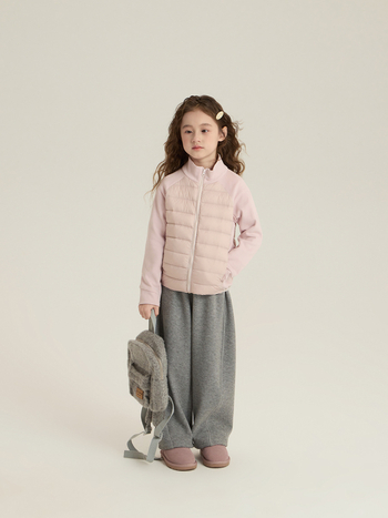 Elmo Beibei bērnu ziemas pūkaina jaka, korejas versija, pildījums no pūka 86–90%, viegla un silta, īss griezums, rāvējslēdzējs, bez kapuces