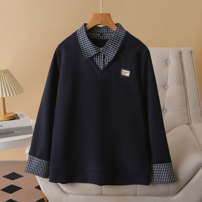 Sieviešu garā piedurknēm džemperis ar rakstainu apkakli, rudens 2025, 54% kokvilna / 44% poliesters / 5% elastāns, kokvilnas maisījums, izsmalcināts pilsētas stils