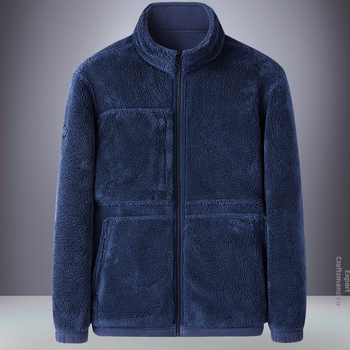 Vyriskas polar fleece megztinis su gobtuvu, priekyje užtrauktukas, stovinti apykaklė, laisvas kirpimas, polar fleece audinys