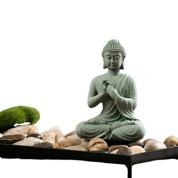 Van Wood socha Budhu z pieskovca — Buddha dekorácia, Zen umenie, domáce doplnky