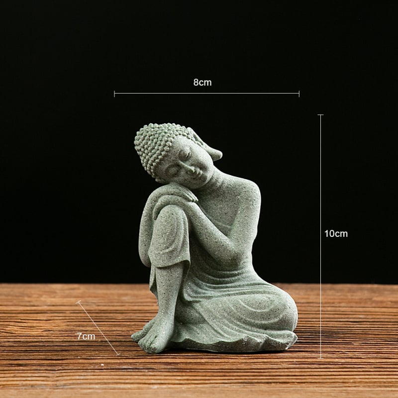 Van Wood socha Budhu z pieskovca — Buddha dekorácia, Zen umenie, domáce doplnky