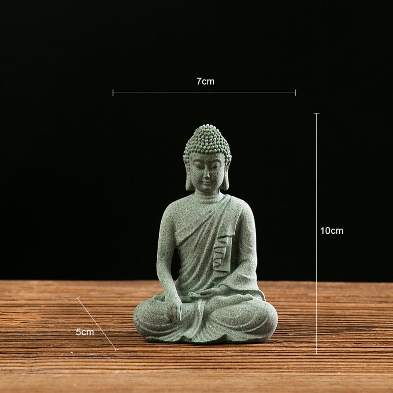 Van Wood socha Budhu z pieskovca — Buddha dekorácia, Zen umenie, domáce doplnky