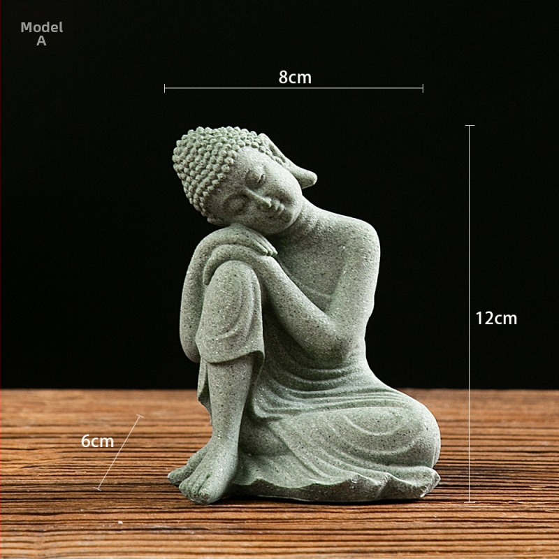 Van Wood socha Budhu z pieskovca — Buddha dekorácia, Zen umenie, domáce doplnky