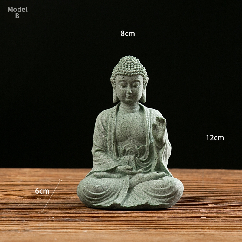 Van Wood socha Budhu z pieskovca — Buddha dekorácia, Zen umenie, domáce doplnky