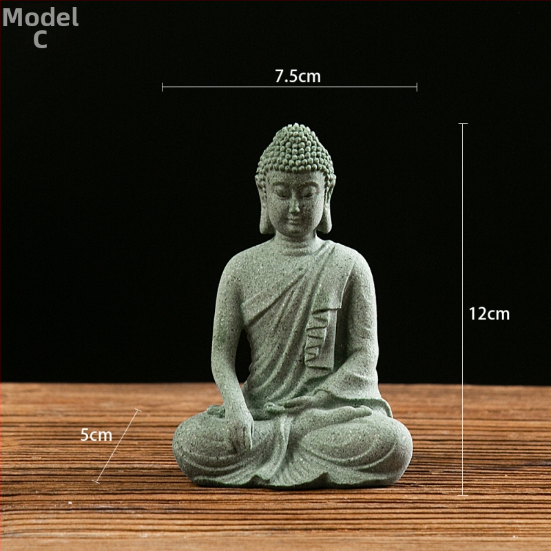 Van Wood socha Budhu z pieskovca — Buddha dekorácia, Zen umenie, domáce doplnky