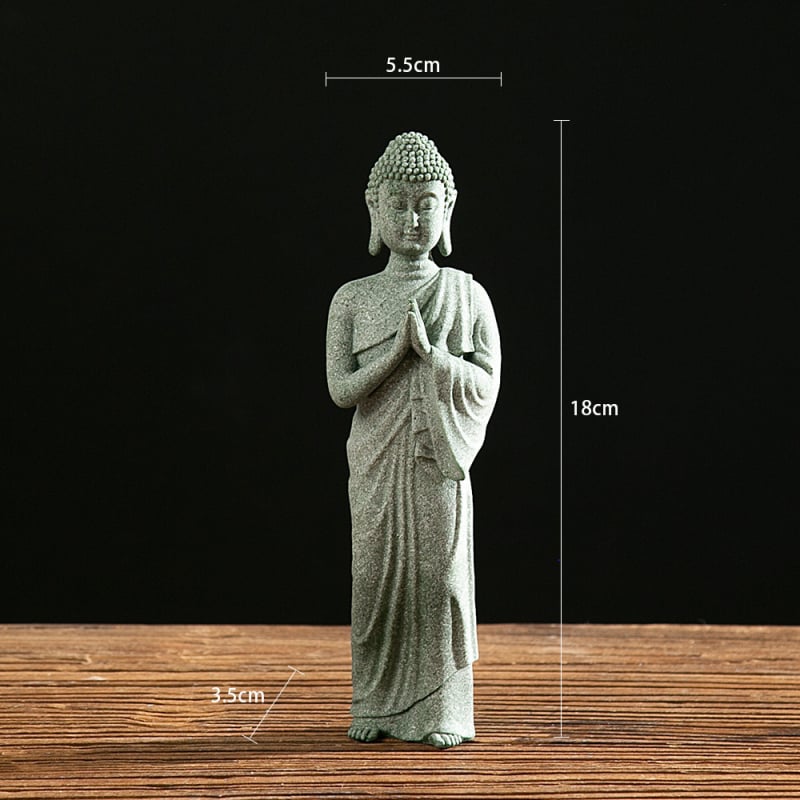 Van Wood socha Budhu z pieskovca — Buddha dekorácia, Zen umenie, domáce doplnky
