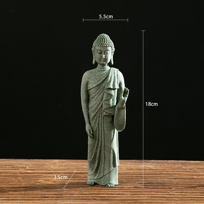 Van Wood socha Budhu z pieskovca — Buddha dekorácia, Zen umenie, domáce doplnky