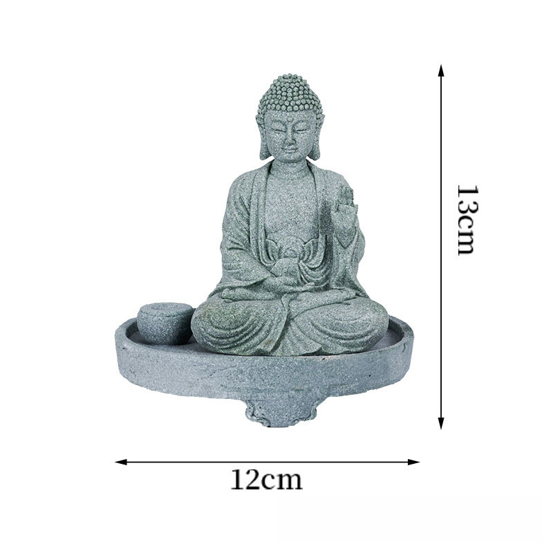 Van Wood socha Budhu z pieskovca — Buddha dekorácia, Zen umenie, domáce doplnky