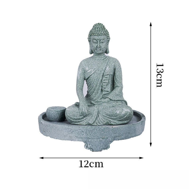 Van Wood socha Budhu z pieskovca — Buddha dekorácia, Zen umenie, domáce doplnky