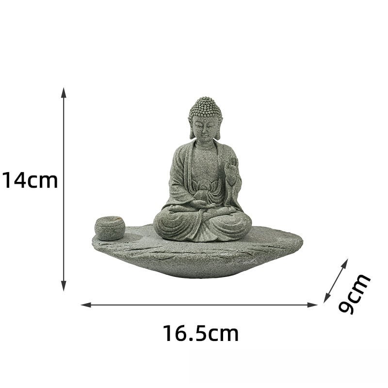Van Wood socha Budhu z pieskovca — Buddha dekorácia, Zen umenie, domáce doplnky