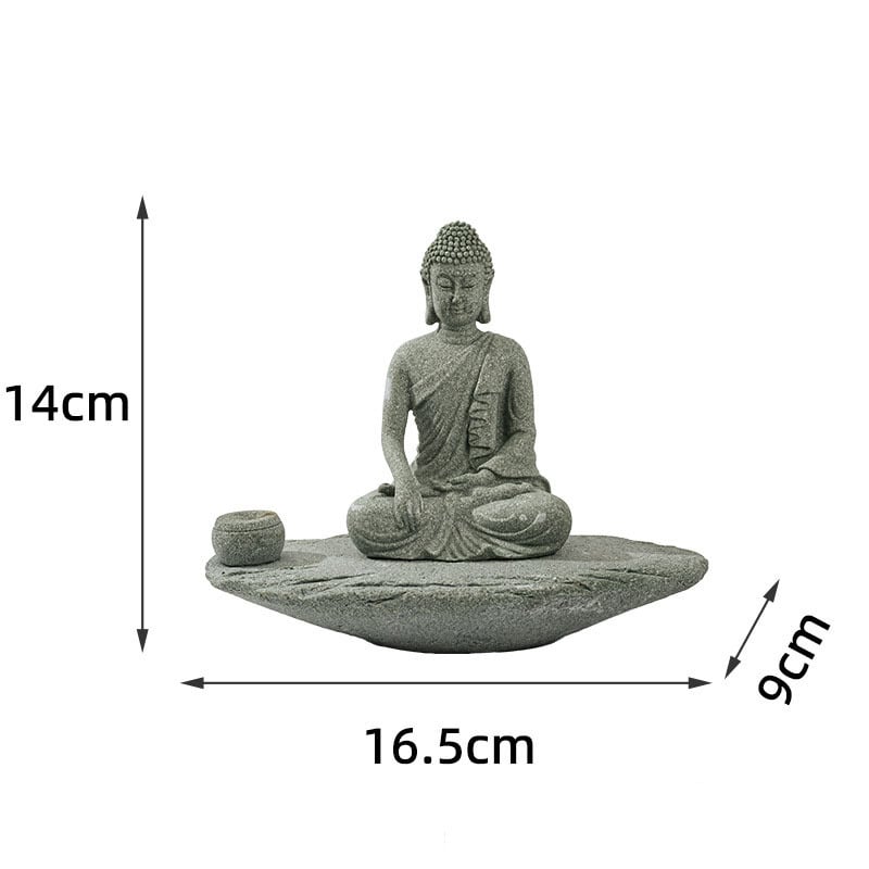 Van Wood socha Budhu z pieskovca — Buddha dekorácia, Zen umenie, domáce doplnky
