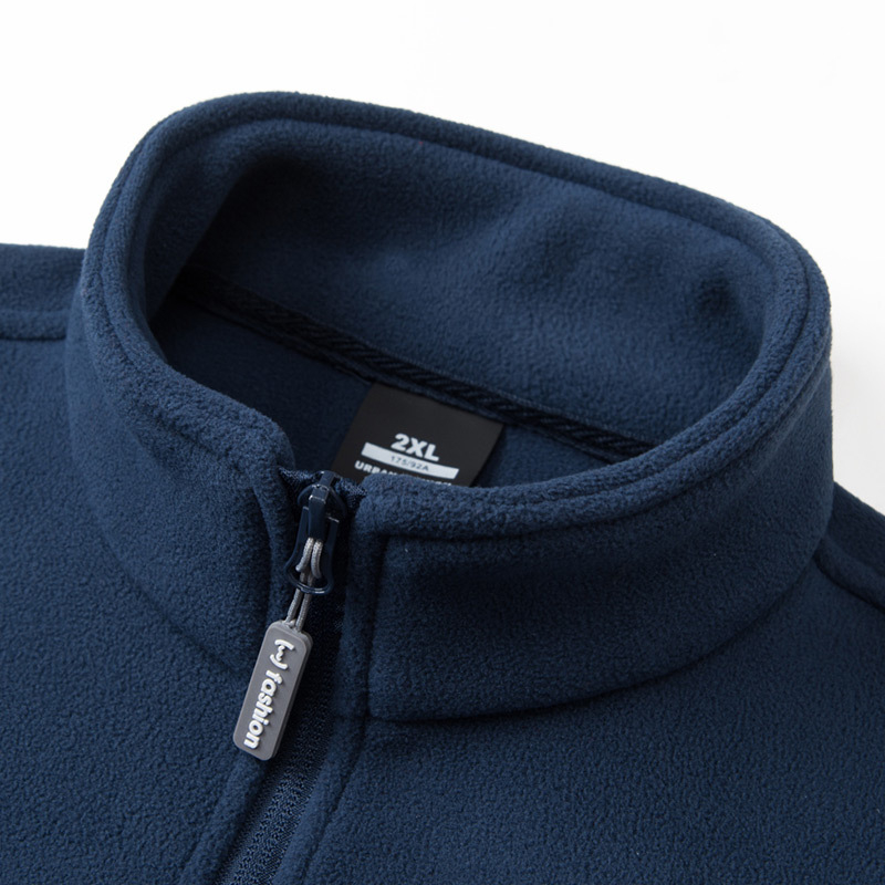 Unisex flīsa kardigans ārējiem kalnu pārgājieniem ar augstu apkakli, polar fleece, pretvēja, silts, garas piedurknes, 90% kašmira