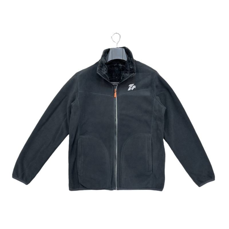 Unisex polārflīses jaka ar velūra odere, kardigan stila, rudens āra aktivitātēm