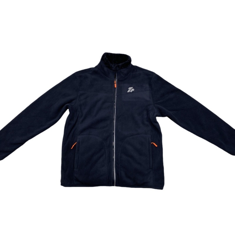 Unisex polārflīses jaka ar velūra odere, kardigan stila, rudens āra aktivitātēm