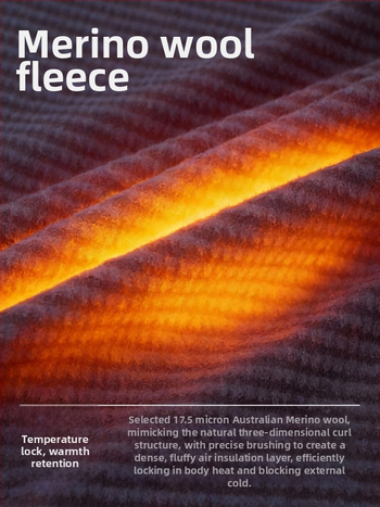 Vyrų Merino vilnos fleece striukė, kardigan stiliaus, be gobtuvo, lauko veiklai, šilta, greitai džiūsta, sintetinių pluoštų mišinys