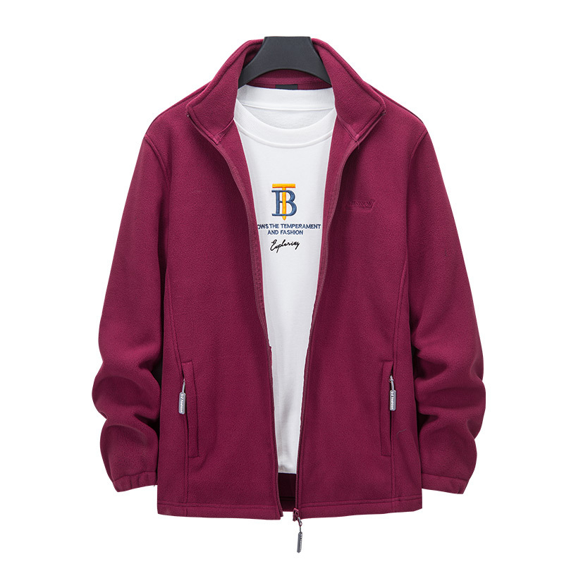 Polāra flīsa kardigans ar stāvošu kaklu, vēja izturīgs un silts, 90% kašmārs, noņemams oderējums