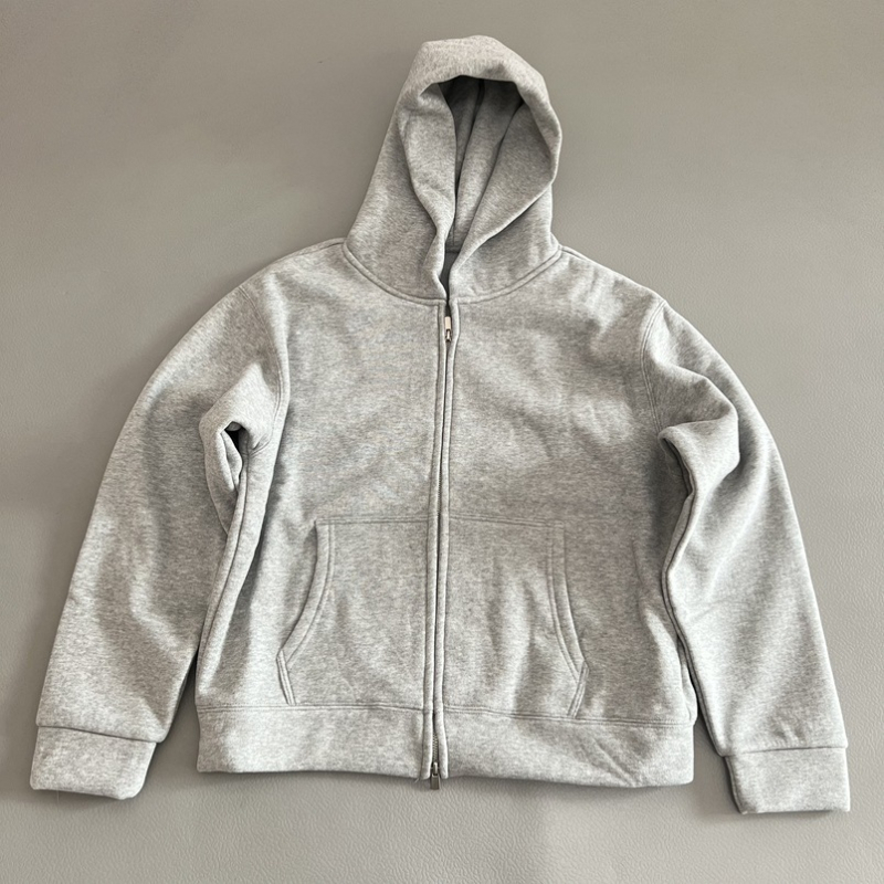 Hooded kardigan u stilu cardigan, fleece podstava, slobodan kroj, zatvarač, džepovi, pamuk tkanina (70-80% pamuka)