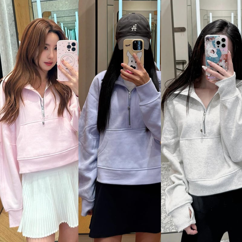 Hanorac-jachetă pentru femei cu guler înalt și fermoar parțial, croială lejeră, mâneci lungi, primăvara 2025