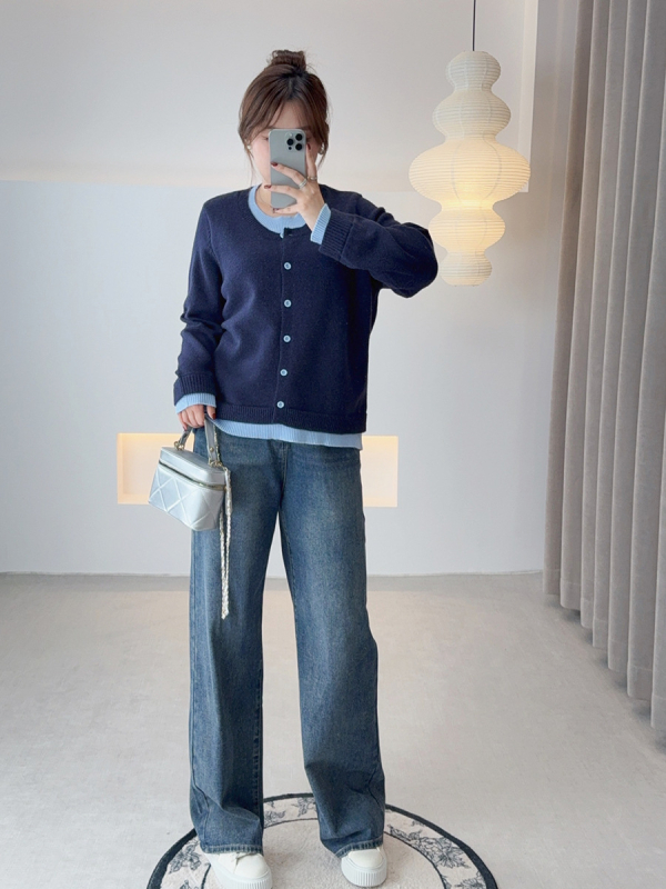 Kapucētais adīts džemperis ar viltotu divdaļīgu dizainu, augstas elastības core-spun šķiedras (akrils/polietilēters), ikdienas stils sievietēm, ziemas 2025