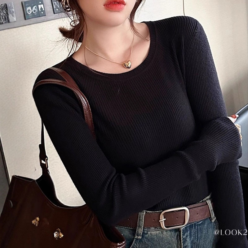 Plus veľkosťový dámsky pletený svetrov s kapucňou, okrúhlym výstrihom, dlhé rukávy, slim fit
