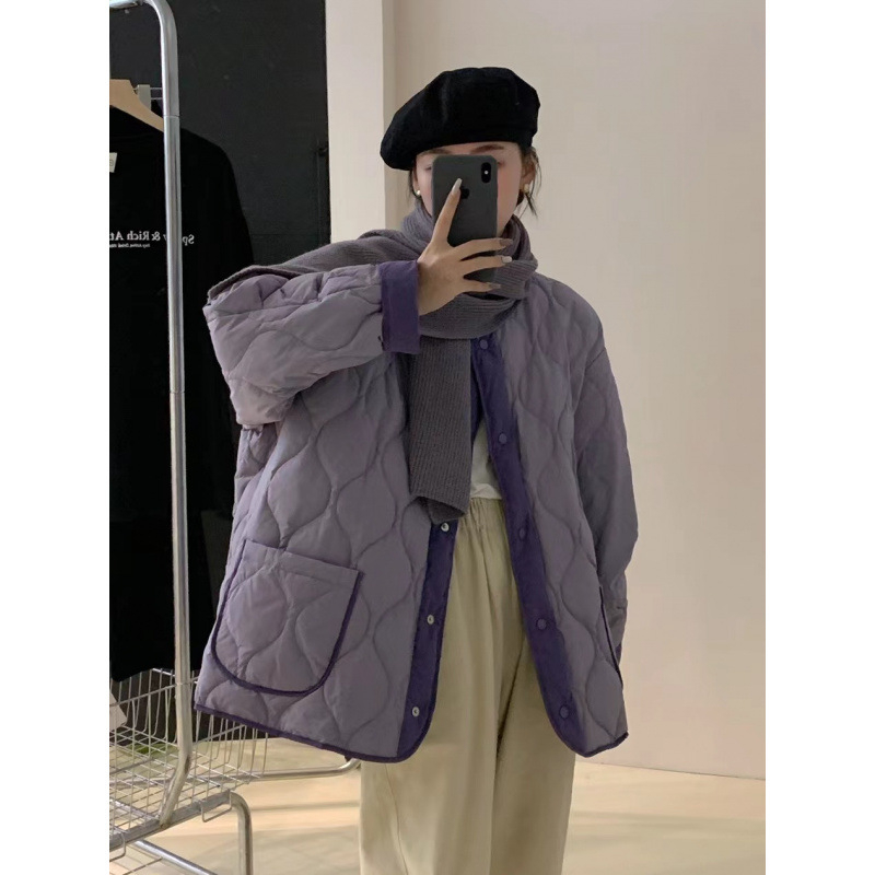 Палто от полиестер и памук със пълнеж полиестер-памук, средна дължина (50–65 см), дълги ръкави, едноредово закопчаване