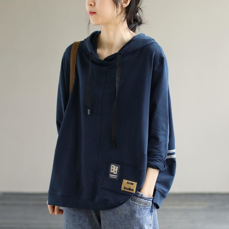 Ženska dukserica s kapuljačom, poliester-smjesa 90-95%, proljeće 2025, rukavi u stilu princeze