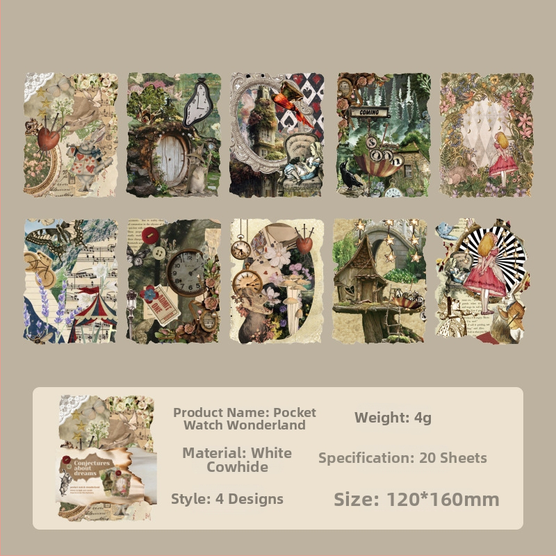 Dienasgrāmatas un scrapbooking papīra komplekts, drukas tehnika; 45 g katrā maisā; zīmols Dyeing; materiāls: papīrs; iepakojums: 640 maisi uz kartonu