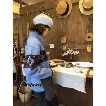 Adīts kardigans ar Fair Isle jacquardu un ragu pogām, tauriņveida piedurknes, garas piedurknes, galvenā auduma sastāvs 95%+