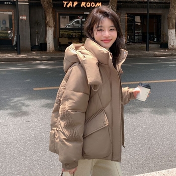 Ženski kaput s punom od svile-pamuka, vanjski sloj od svilenog velura, polo ovratnik, obična duljina