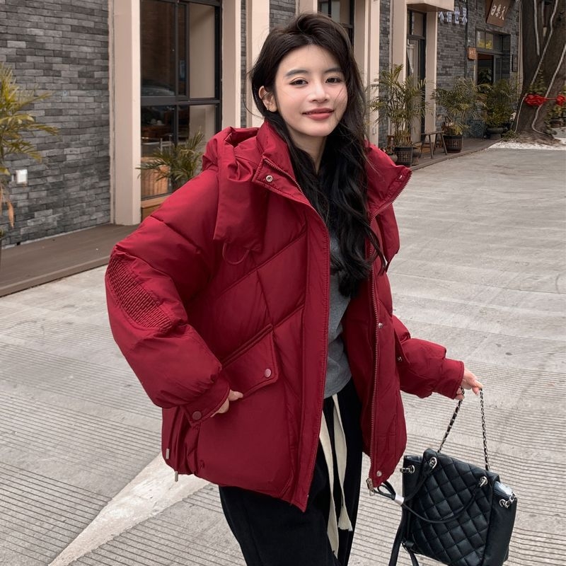 Ženski kaput s punom od svile-pamuka, vanjski sloj od svilenog velura, polo ovratnik, obična duljina