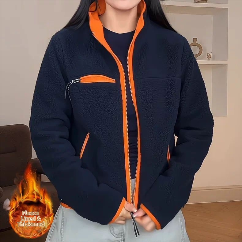 White Crane kardiganas su imitacine avinės vilnos, rayon audinys, stovintis apykaklė, įprastos rankovės, Pavasaris 2025