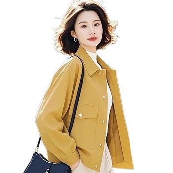 Moteriška Chenille-Spandex vėjo striukė be rankovių, polo apykaklė, 2025 m. pavasaris