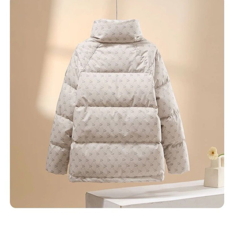 Dámska krátka bunda s výplňou Silk-Cotton, Chenille látka, hlavný materiál Spandex, ultra krátka dĺžka (≤40 cm), golier polo