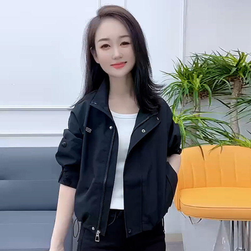 Casual moterų vėjo švarkas su stovinčia apykakle, be rankovių, Chenille audinys su 90–95% spandekso, pavasaris 2025