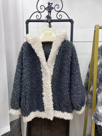 Ženski Teddy Bear kaput, srednje duljine, zimski stil, korejski dizajn, umjetno krzno, debeli pliš, plus veličina