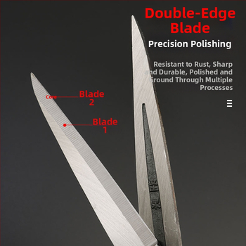 Vilnas šķēres, taisa galva, mangāna tērauds, kaltēts pārklājums, dārza instruments