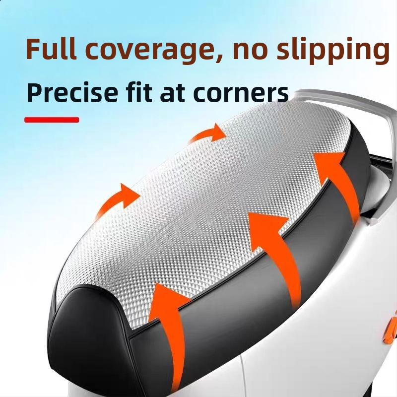 Sēdvietas pārsegs elektromobiļiem — ūdensizturīgs, UV aizsardzība, neslīdošs, izturīgs pret nolietojumu, universāls gan skuterim, gan elektriskajiem transportlīdzekļiem, ar biezinātu izolējošu spilvenu.