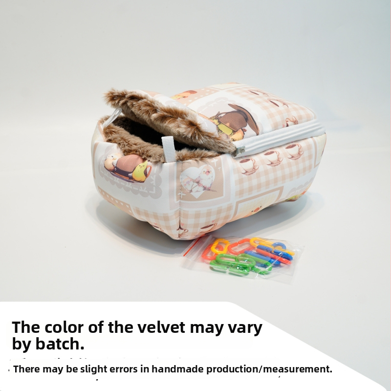 Siltā ziemas putnu ligzdas hamaks, kokvilna, karāms ar noņemamu dizainu, piemērots papagaiļiem un citiem maziem mājdzīvniekiem (Dong Wow)