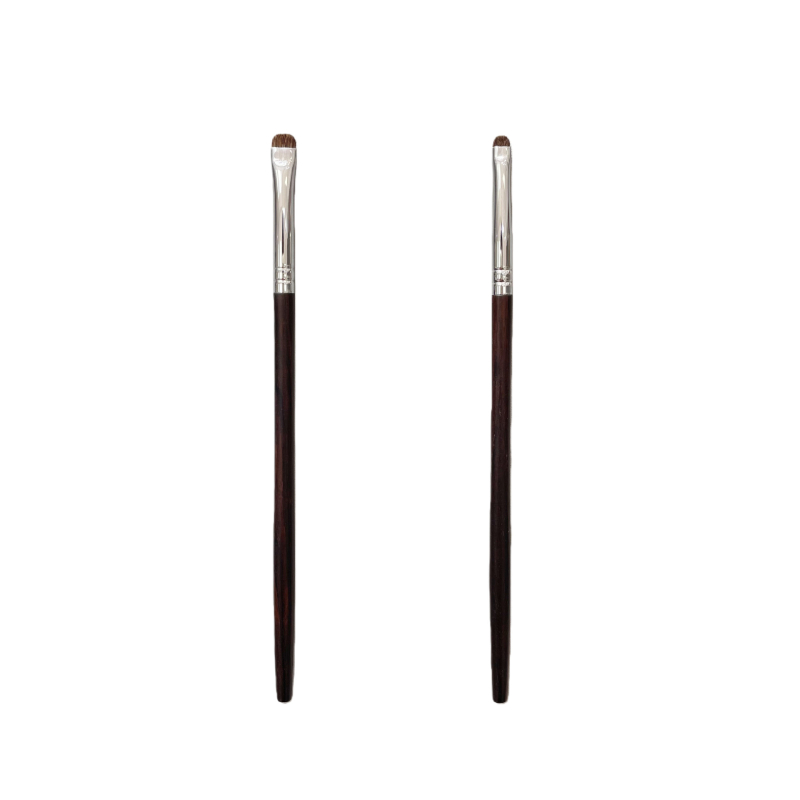 Silmameigi detailide pintsel, hobuse karvad, ebenipuu käepide, pikk käepide, üksikpakend