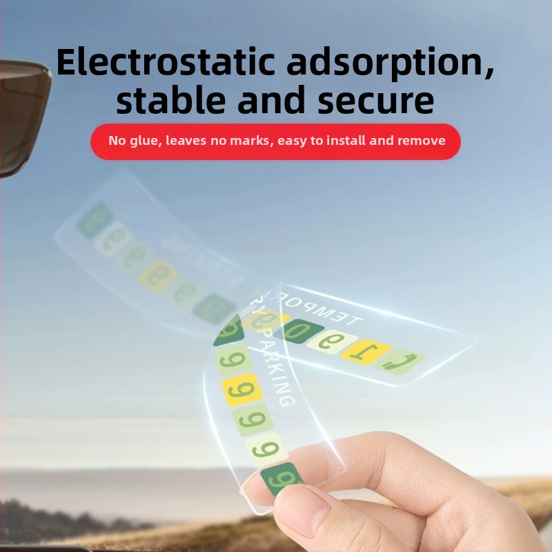 Pagaidu automa stāvēšanas plāksne (adsorbcijas tips), plastmasa, pielāgojama ar logotipa drukāšanu — Yiju