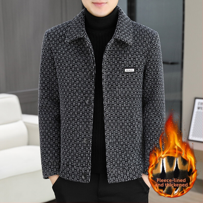 Палто, корейски стил, с тесен силует, едноредово закопчаване, полиестерова материя, с множество джобове